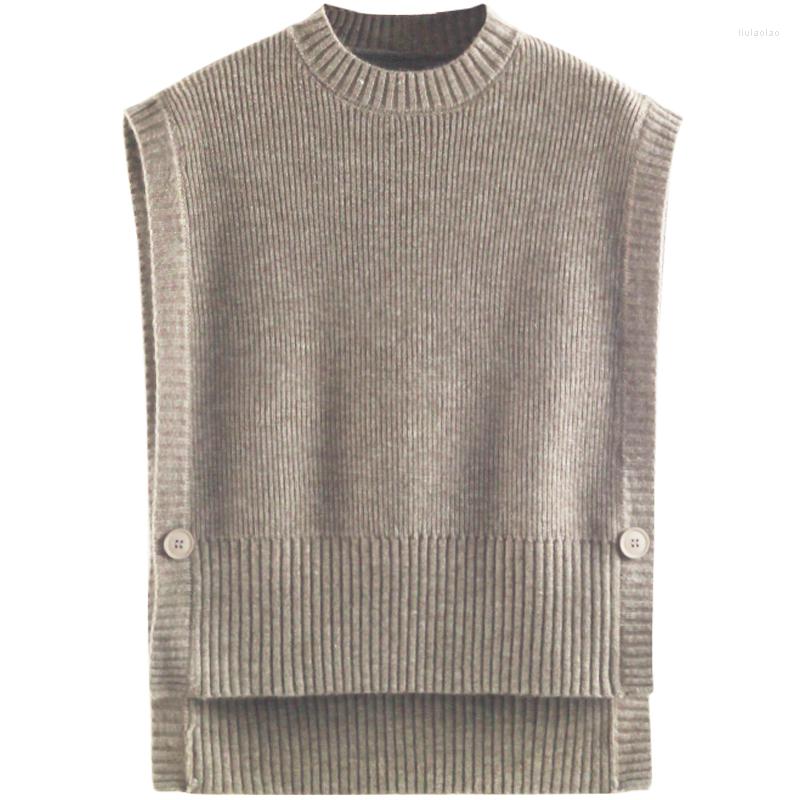 Women's Vests ZCSMLL Side Full-open Knitted Vest Women's Round Neck Personality Buttons Sleeveless Solid Color Korea Fashion Tops 2022, Black
Women's Vests ZCSMLL Side Full-open Knitted Vest Women's Round Neck Personality Buttons Sleeveless Solid Color Korea Fashion Tops 2022, Black