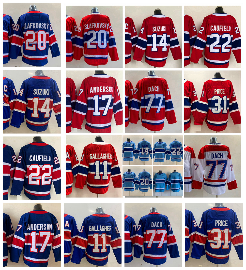2023 Juraj Slafkovsky 20 Hockey Jerseys 22 Cole Caufield 31 Carey Price 14 Nick Suzuki C 17 Josh Anderson 77 Kirby Dach 11 Brendan Gallagher Reverse Retro Blue Jersey, Red
2023 Juraj Slafkovsky 20 Hockey Jerseys 22 Cole Caufield 31 Carey Price 14 Nick Suzuki C 17 Josh Anderson 77 Kirby Dach 11 Brendan Gallagher Reverse Retro Blue Jersey, Red
