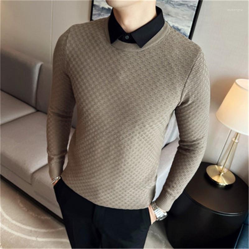 Men's Sweaters Luxury Pullover Men Knit Sweater Long Sleeve Fake 2 Pieces Original Designer Slim Knittwear Male Waffle Top Clothing Winter, Black
Men's Sweaters Luxury Pullover Men Knit Sweater Long Sleeve Fake 2 Pieces Original Designer Slim Knittwear Male Waffle Top Clothing Winter, Black