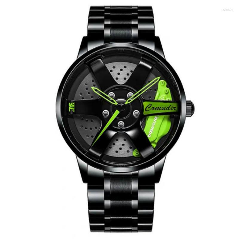 Wristwatches Fashion Men Watches Hollow 3D Wheel Watch For Women Dress Racing Style Anti-scratch Mirror Waterproof Male Wristwatch, Green-pu strap
Wristwatches Fashion Men Watches Hollow 3D Wheel Watch For Women Dress Racing Style Anti-scratch Mirror Waterproof Male Wristwatch, Green-pu strap