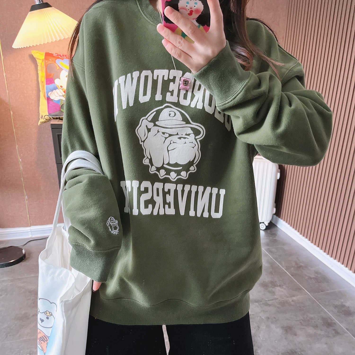 Women's Hoodies Sweatshirts Korean Classic Cartoon Bulldog Print Loose Round Neck Plush Thickened, Purple
Women's Hoodies Sweatshirts Korean Classic Cartoon Bulldog Print Loose Round Neck Plush Thickened, Purple
