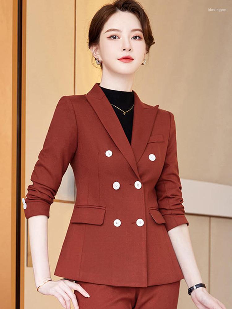Women' Two Piece Pants Women' Double Row Button Sports Jacket Set Business Office, Blue
Women' Two Piece Pants Women' Double Row Button Sports Jacket Set Business Office, Blue