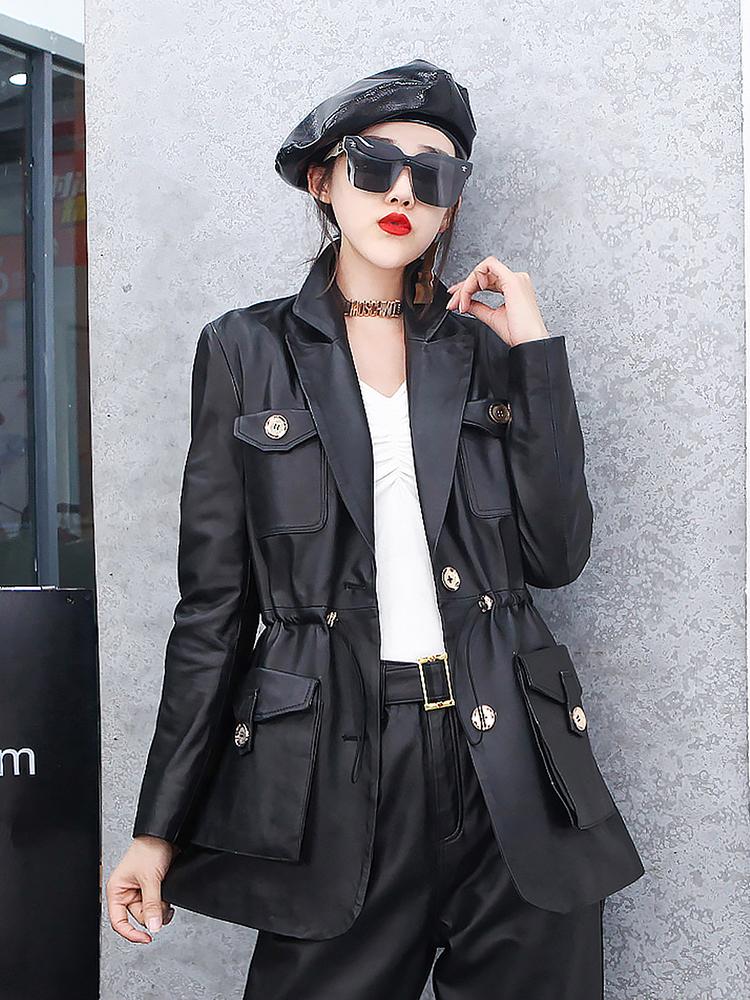 Women's Leather Genuine Sheepskin Jacket Women Spring Autumn 2022 Women's Coats Simple Street Female Jackets Mujer Chaqueta Zjt1953, Black
Women's Leather Genuine Sheepskin Jacket Women Spring Autumn 2022 Women's Coats Simple Street Female Jackets Mujer Chaqueta Zjt1953, Black