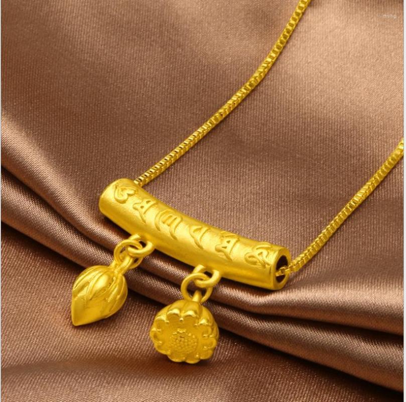 Pendant Necklaces Hi Sweater Chain Women 24K Yellow Gold Lotus Necklace For Female Party Jewelry With Birthday Gift Long Not Fade
Pendant Necklaces Hi Sweater Chain Women 24K Yellow Gold Lotus Necklace For Female Party Jewelry With Birthday Gift Long Not Fade