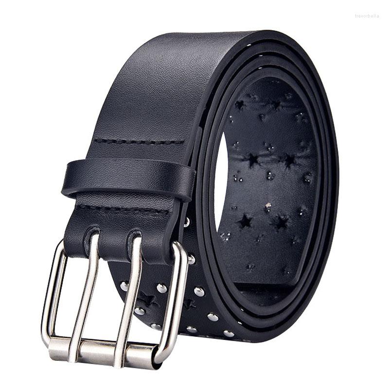 Belts Pentagram Hollow Women Belt Punk Style Rivets Decorate PU Leather Alloy Pin Buckle Casual Simple Jeans, Black
Belts Pentagram Hollow Women Belt Punk Style Rivets Decorate PU Leather Alloy Pin Buckle Casual Simple Jeans, Black