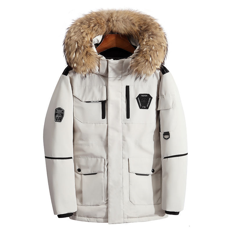Men's Down Parkas Thicken Jacket with Big Real Fur Collar Warm Parka -30 Degrees Men Casual Waterproof Winter Coat Size 221114, Green 3
Men's Down Parkas Thicken Jacket with Big Real Fur Collar Warm Parka -30 Degrees Men Casual Waterproof Winter Coat Size 221114, Green 3