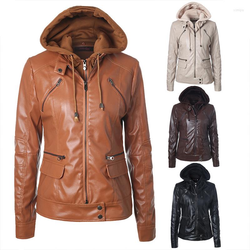 Women' Leather Faux Jacket Women Basic Coat Female Winter Motorcycle PU Plus Size Hoodies Outerwear 3111557, Brown
Women' Leather Faux Jacket Women Basic Coat Female Winter Motorcycle PU Plus Size Hoodies Outerwear 3111557, Brown