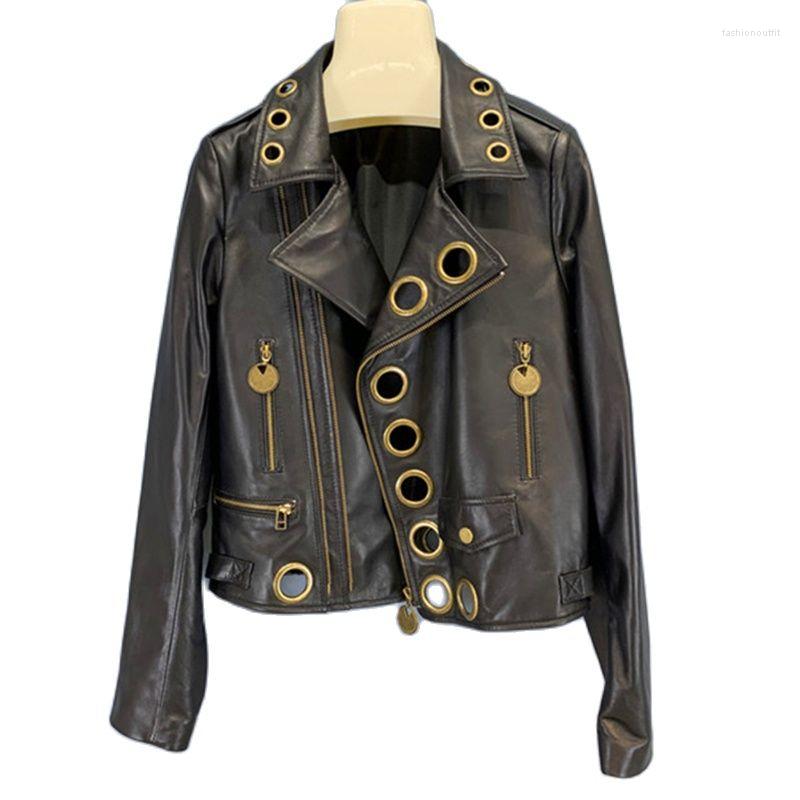 Women's Leather Metal Buckle Women's Slim Short Coat Early Autumn Sheep Motorcycle Jacket Regular Zipper Long Sleeve -3xl, Black
Women's Leather Metal Buckle Women's Slim Short Coat Early Autumn Sheep Motorcycle Jacket Regular Zipper Long Sleeve -3xl, Black