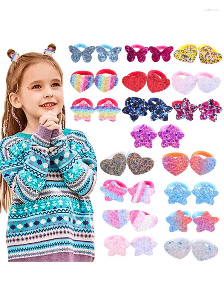Hair Accessories Girls' High-elastic Towel Ring Rainbow Gradient Five-pointed Star Love Sequin Leather Band Headdress, B4
Hair Accessories Girls' High-elastic Towel Ring Rainbow Gradient Five-pointed Star Love Sequin Leather Band Headdress, B4