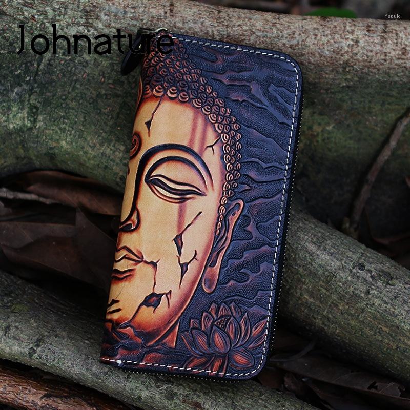 Wallets Johnature Retro Genuine Leather Handmade Carving Wallet 2022 First Layer Cowhide Personality Zipper Long Purse Card Holder, Multi
Wallets Johnature Retro Genuine Leather Handmade Carving Wallet 2022 First Layer Cowhide Personality Zipper Long Purse Card Holder, Multi