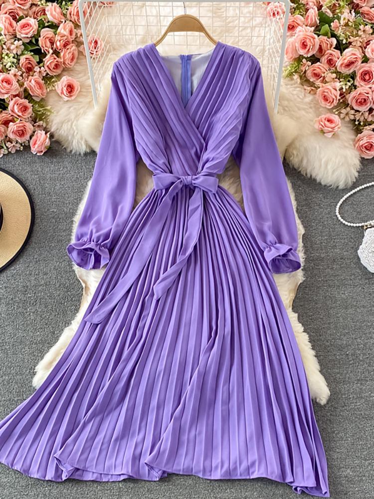 Casual Dresses Autumn Women Pleated Midi Dress Vintage Red/Purple/Green Draped Party Vestidos Elegant High Waist Long Sleeve Robe 2022, Black
Casual Dresses Autumn Women Pleated Midi Dress Vintage Red/Purple/Green Draped Party Vestidos Elegant High Waist Long Sleeve Robe 2022, Black