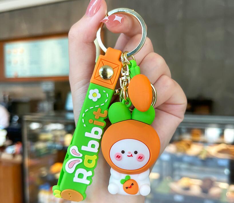 Cartoon Rabbit and Carota PVC Pendant Jewelry Key chain Backpack Ornament Car key Ring Gifts About 50g, Mix
Cartoon Rabbit and Carota PVC Pendant Jewelry Key chain Backpack Ornament Car key Ring Gifts About 50g, Mix