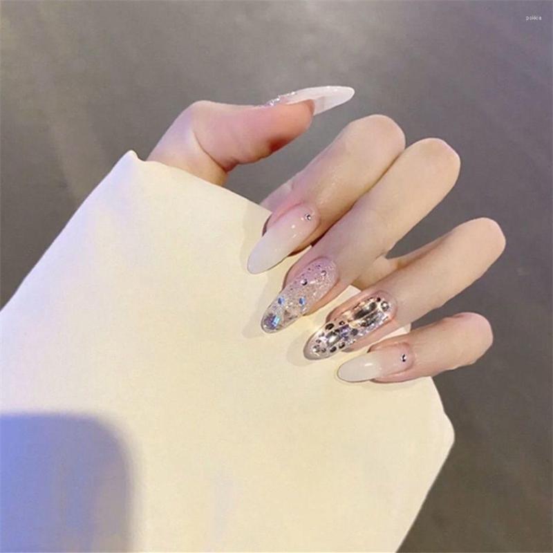 False Nails 24Pcs Almond Nail Artificial Glitter Rhinestone Decorated Fake Long Press On Full Cover Tips For Manicure, 07
False Nails 24Pcs Almond Nail Artificial Glitter Rhinestone Decorated Fake Long Press On Full Cover Tips For Manicure, 07