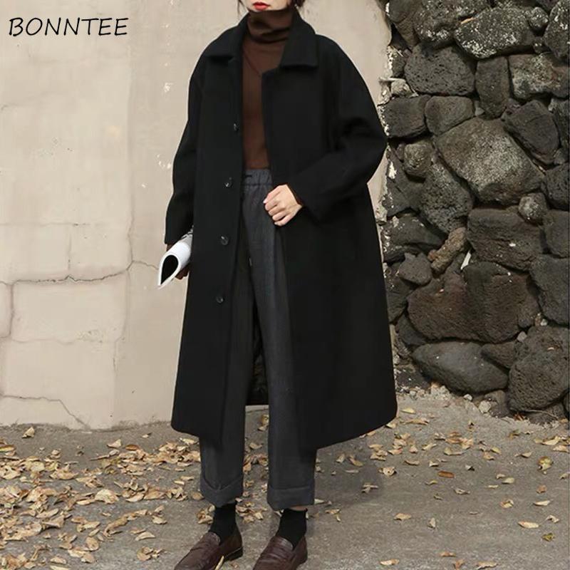 Women' Wool Blends Women Long Coat Thickening Casual Fashion Warm All-match Single Breasted Slim Overcoat Turn-down Collar Classic Chic 221114, Black regular
Women' Wool Blends Women Long Coat Thickening Casual Fashion Warm All-match Single Breasted Slim Overcoat Turn-down Collar Classic Chic 221114, Black regular