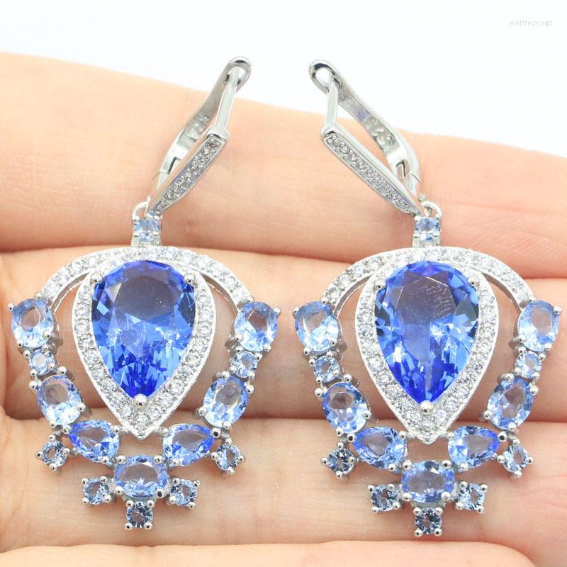 Stud Earrings 47x26mm Anniversary Violet Tanzanite White Cubic Zircon For Women Dating Silver 
Stud Earrings 47x26mm Anniversary Violet Tanzanite White Cubic Zircon For Women Dating Silver