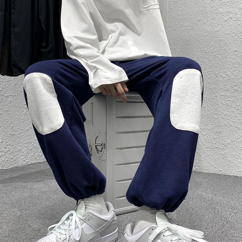 Men's Pants Patchwork Men Casual Loose Straight Elastic Waist Sweatpants Drawstring Harajuku Trousers Male Hip Hop Streetwear, Navyblue
Men's Pants Patchwork Men Casual Loose Straight Elastic Waist Sweatpants Drawstring Harajuku Trousers Male Hip Hop Streetwear, Navyblue