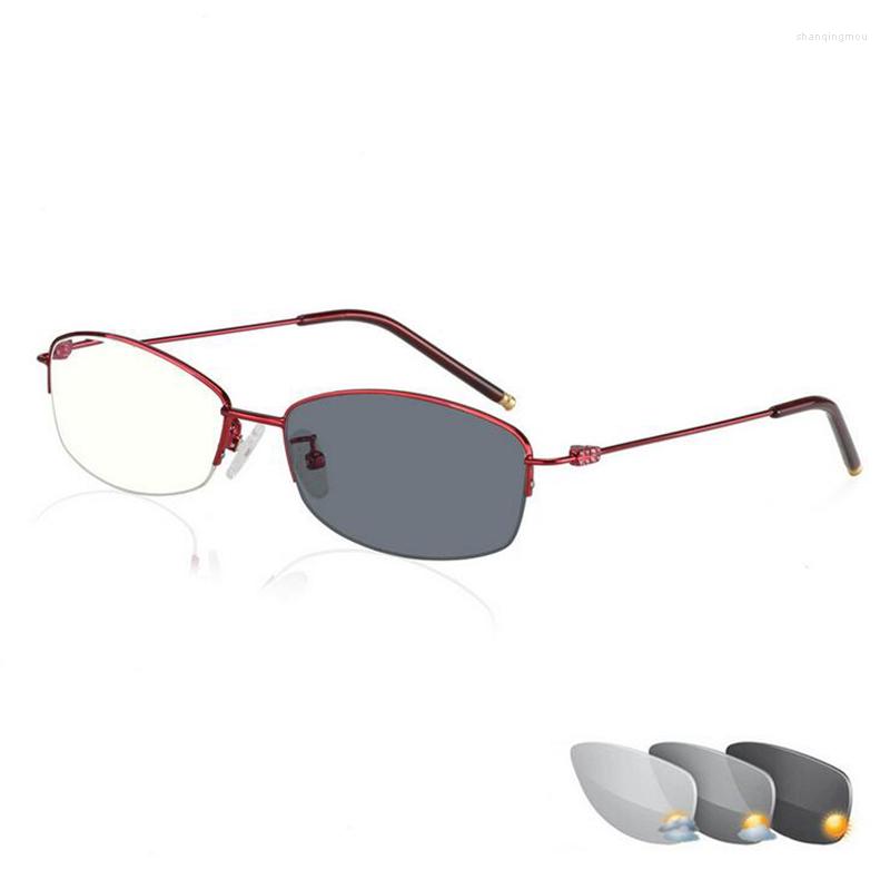 Sunglasses Pochromic Anti-blue Light Half Frame Far Sight Glasses Women Ultra-light Square Hyperopia Eyeglasses Female 100 150 To 400
Sunglasses Pochromic Anti-blue Light Half Frame Far Sight Glasses Women Ultra-light Square Hyperopia Eyeglasses Female 100 150 To 400
