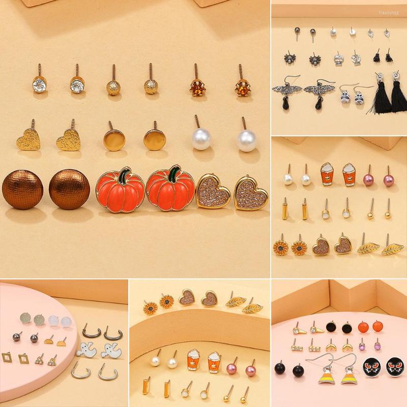 Hoop Earrings Skull Pumpkin Earring Combination Set Halloween Cartoon Funny Dripping Spider Decorations
Hoop Earrings Skull Pumpkin Earring Combination Set Halloween Cartoon Funny Dripping Spider Decorations