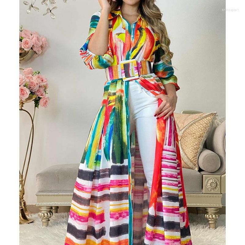 Women' Blouses Women Long Shirt Spring Autumn Bandage Slim Fit High Waist Slit Blouse Sleeve Single Breasted Turn-down Collar, Multicolor
Women' Blouses Women Long Shirt Spring Autumn Bandage Slim Fit High Waist Slit Blouse Sleeve Single Breasted Turn-down Collar, Multicolor