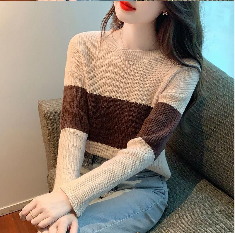 Women's Sweaters Fashion O-Neck All-match Spliced Knitted Korean New Loose Casual Pullovers Commute Tops, 03
Women's Sweaters Fashion O-Neck All-match Spliced Knitted Korean New Loose Casual Pullovers Commute Tops, 03
