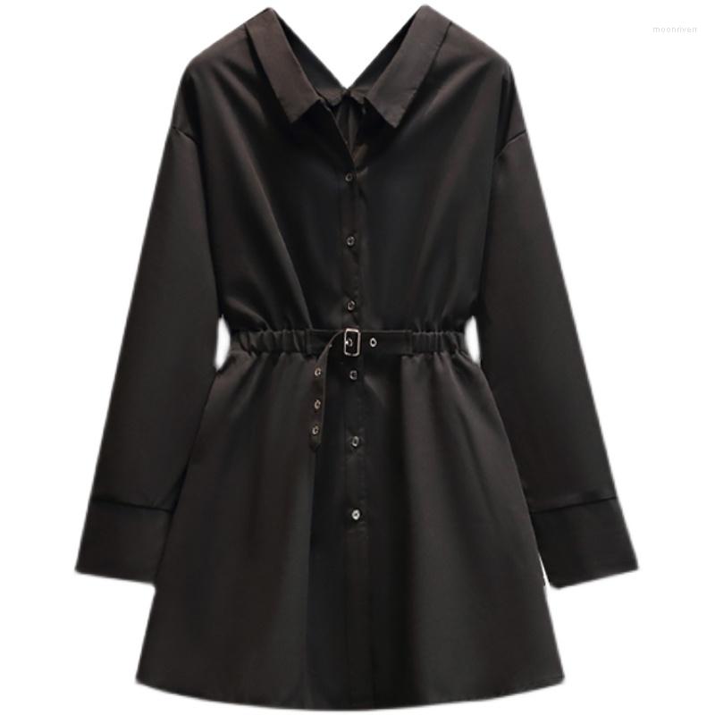 Women's Blouses Fashion Plus Size Shirt Women Blouse Black Turn-down Collar Temperament Waist Thin Long Top Spring And Autumn Clothes
Women's Blouses Fashion Plus Size Shirt Women Blouse Black Turn-down Collar Temperament Waist Thin Long Top Spring And Autumn Clothes