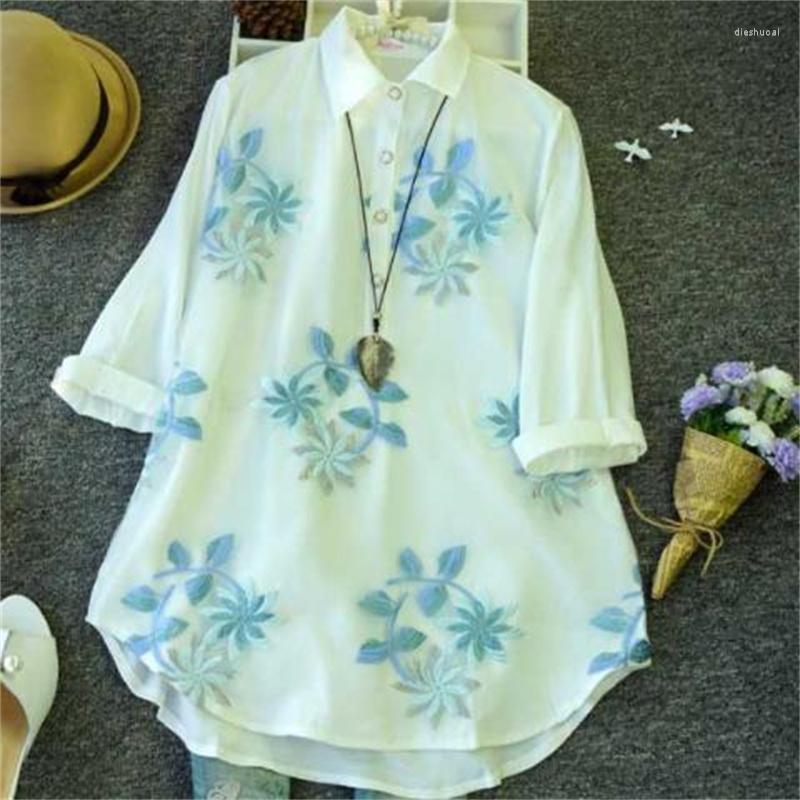 Women's Blouses Embroidery Blouse Women's Autumn Fashion Long Loose Doll Shirt Large Size Organza Cotton Linen, Khaki
Women's Blouses Embroidery Blouse Women's Autumn Fashion Long Loose Doll Shirt Large Size Organza Cotton Linen, Khaki