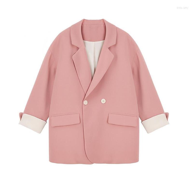 Women' Suits Korean Pink Small Suit Coat Women' Double Breasted Loose Casual Chic Spring And Autumn Women Blazers Jackets, Black
Women' Suits Korean Pink Small Suit Coat Women' Double Breasted Loose Casual Chic Spring And Autumn Women Blazers Jackets, Black