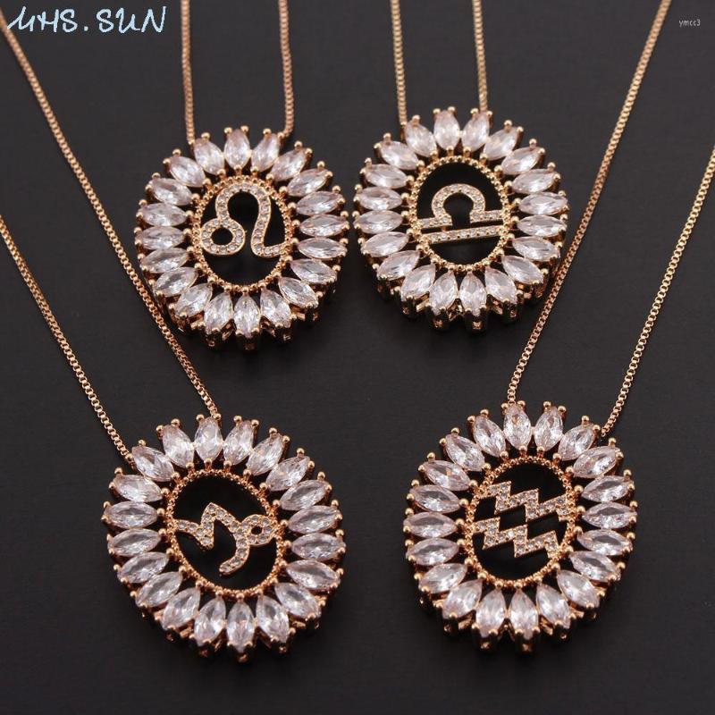 Pendant Necklaces MHS.SUN Fashion 12 Constellations Necklace Luxury Zircon Gold Color Charm Women Chain Choker Jewelry
Pendant Necklaces MHS.SUN Fashion 12 Constellations Necklace Luxury Zircon Gold Color Charm Women Chain Choker Jewelry