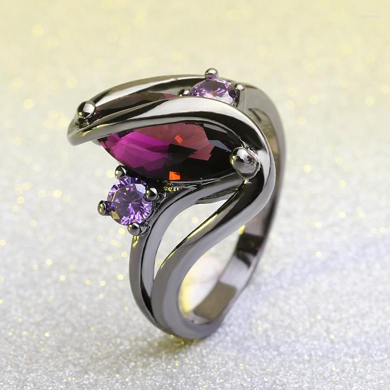 Wedding Rings Unusual Cool Black Purple Color Cubic Zircon Ring Exaggerated Design In Party Finger Jewelry Gifts
Wedding Rings Unusual Cool Black Purple Color Cubic Zircon Ring Exaggerated Design In Party Finger Jewelry Gifts