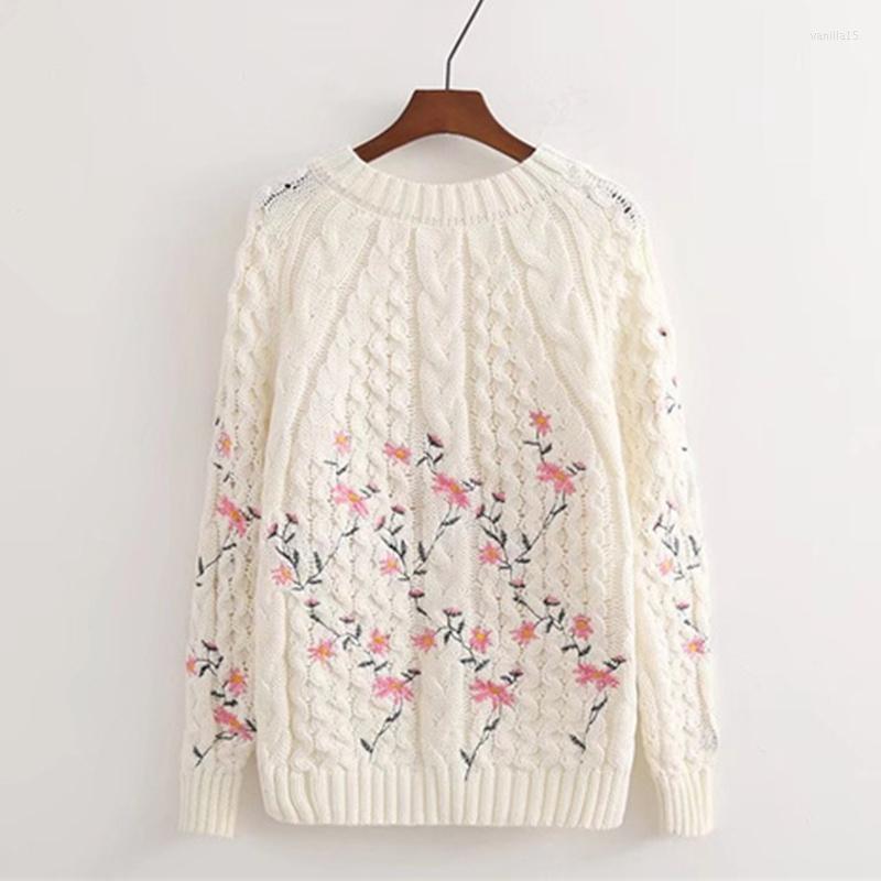 Women's Sweaters 2022 Sweater Women Pullover Autumn Floral Knitted Long Sleeve O-Neck White Knitting Sweet
Women's Sweaters 2022 Sweater Women Pullover Autumn Floral Knitted Long Sleeve O-Neck White Knitting Sweet