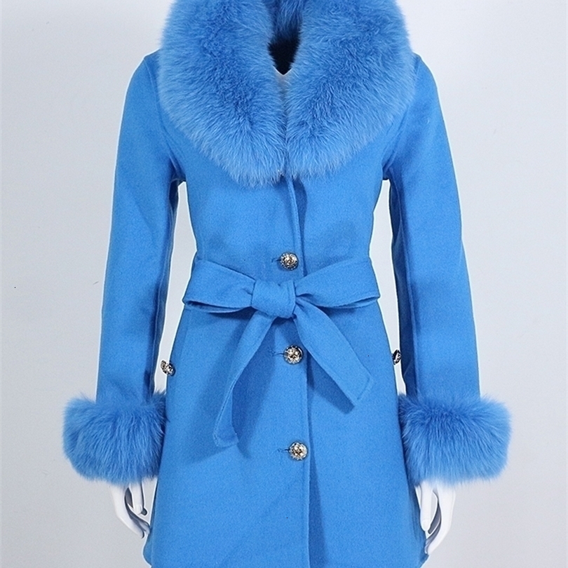 Womens Wool Blends OFTBUY Real Fur Coat Winter Jacket Women Natural Collar Cuffs Belt Cashmere en Ladies Outerwear Streetwear 221113, Blue
Womens Wool Blends OFTBUY Real Fur Coat Winter Jacket Women Natural Collar Cuffs Belt Cashmere en Ladies Outerwear Streetwear 221113, Blue