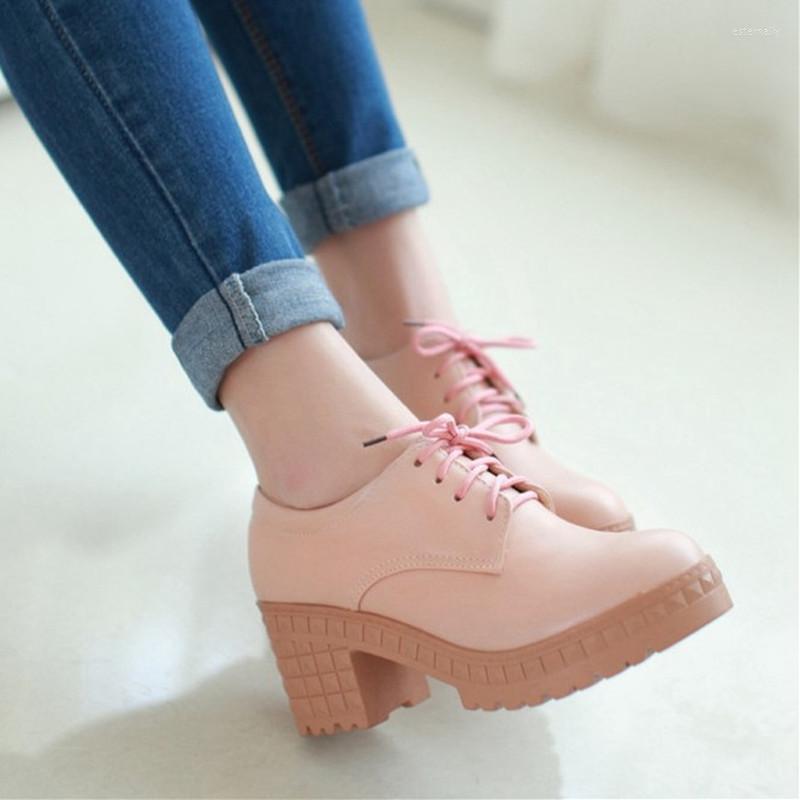 Dress Shoes Women Platform Spring Laceup Patent Leather Elegant Middle Heels Footwear Female Thick Heel Pink, Beige
Dress Shoes Women Platform Spring Laceup Patent Leather Elegant Middle Heels Footwear Female Thick Heel Pink, Beige