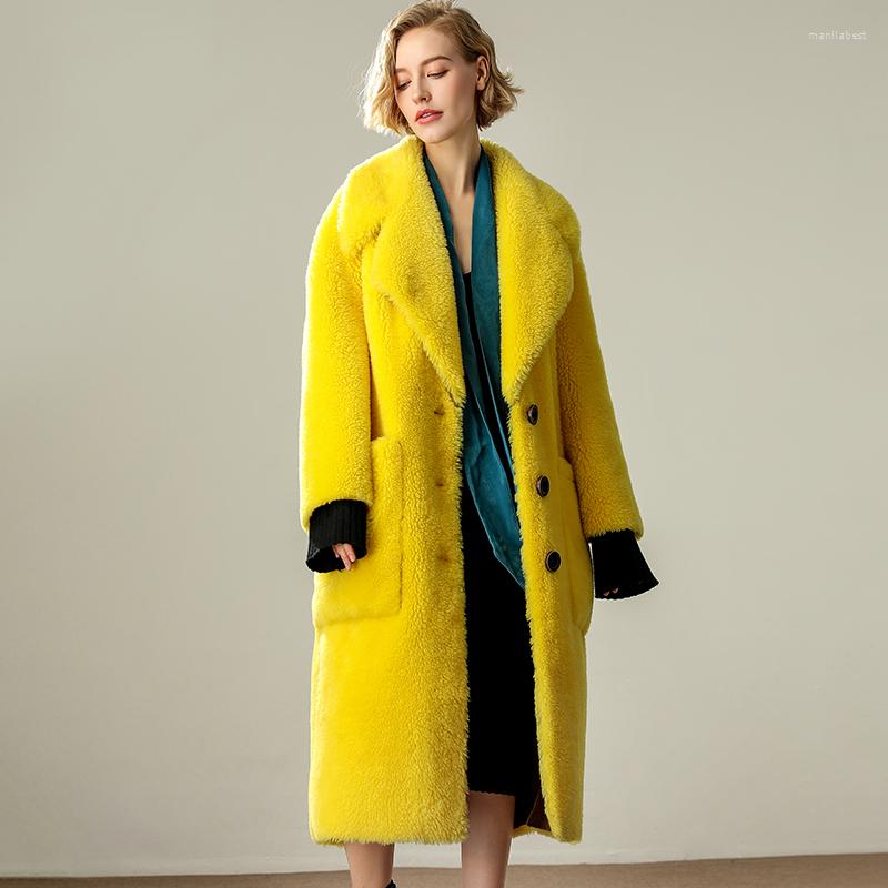 

Women' Fur Granular Sheep Shearing Coat Integrated Women' Clothing 2022 Medium Long Cashmere Lamb, Beige