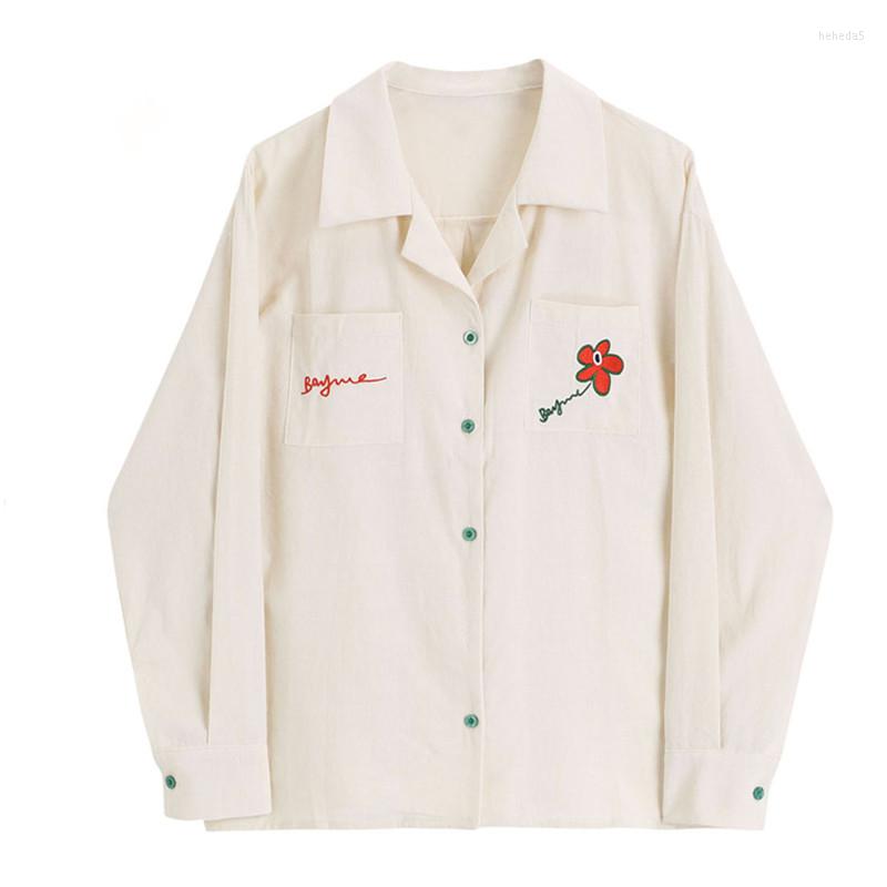 Women' Blouses Vintage Pocket Flower Embroidery Shirt Blouse Women Letters Korean Casual Cardigans Long Sleeve Blusas Tops Elegant Female, Picture color
Women' Blouses Vintage Pocket Flower Embroidery Shirt Blouse Women Letters Korean Casual Cardigans Long Sleeve Blusas Tops Elegant Female, Picture color