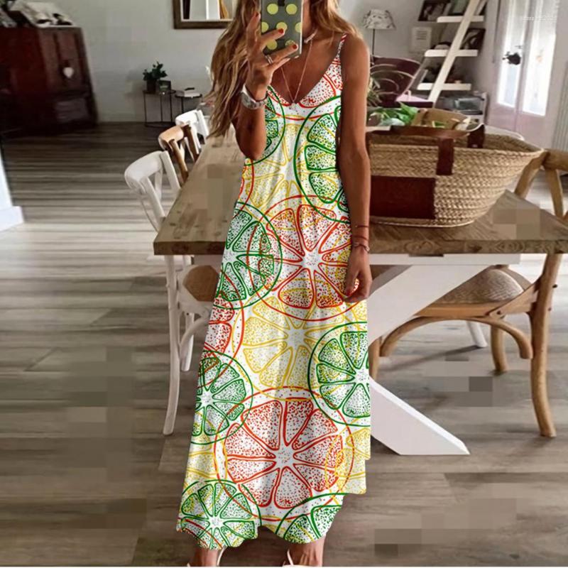 Casual Dresses Spring Summer Women V-Neck Lemon Printed Sexy Beach Long Maxi Dress Split Sleeveless Clothing Holiday Vestido, Xy02236x05-a504
Casual Dresses Spring Summer Women V-Neck Lemon Printed Sexy Beach Long Maxi Dress Split Sleeveless Clothing Holiday Vestido, Xy02236x05-a504