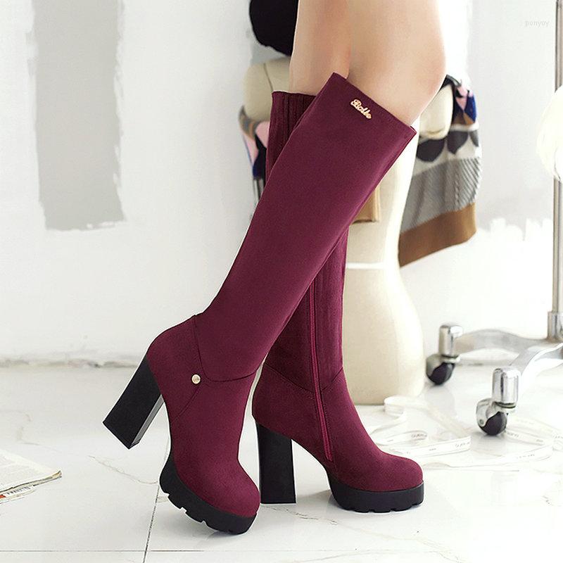 Boots 2022 Women Platform Knee High Thick Heel Long Flock Zipper Autumn Winter Round Toe Woman Shoes Size 43, Black
Boots 2022 Women Platform Knee High Thick Heel Long Flock Zipper Autumn Winter Round Toe Woman Shoes Size 43, Black