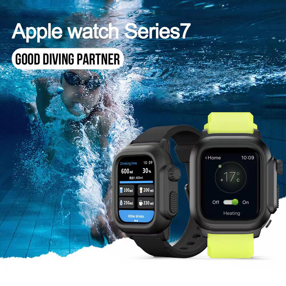 Smart Straps Waterproof Shell Diving Integrated Strap Kits Cover With Watchband Band Bracelet Fit iWatch 8 7 6 SE 5 4 For Apple Watch free shipping