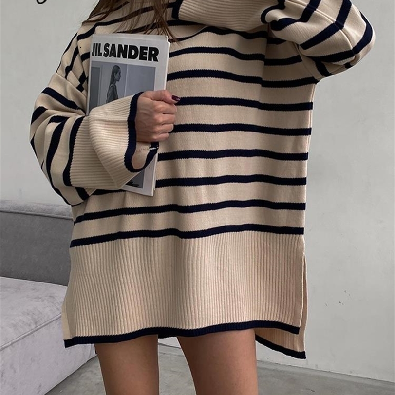 Womens Sweaters Striped Split Turtleneck Women Sweater Long Flare Sleeve Knitted Oversized Autumn Winter Female Pullover Fashion Top 221113, B orange
Womens Sweaters Striped Split Turtleneck Women Sweater Long Flare Sleeve Knitted Oversized Autumn Winter Female Pullover Fashion Top 221113, B orange