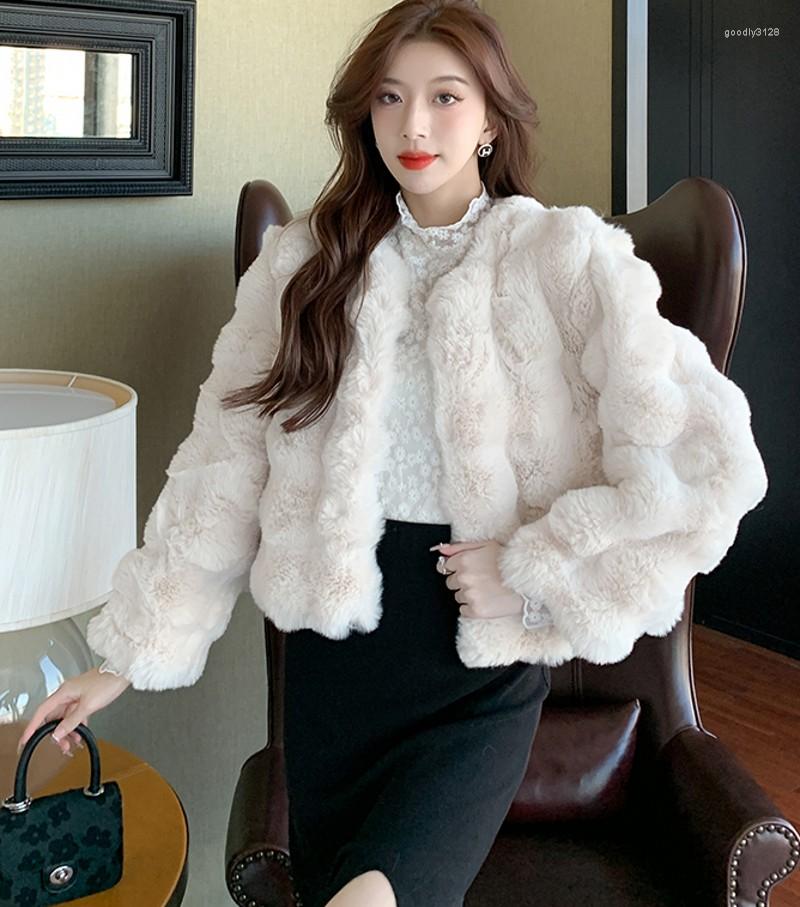 

Women' Jackets Winter Woman Faux Fur Fluffy Coat Short Warm Teddy Bomber Jacket Imitation Mink Flocking Cardigan Furry Parka Casacos, Picture shown