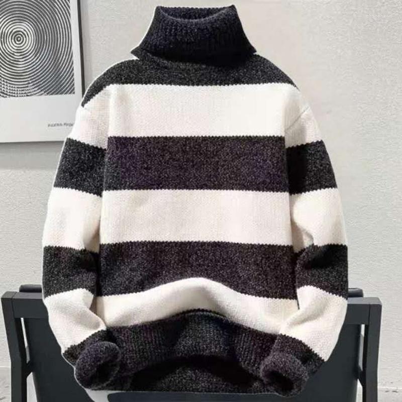 Men's Sweaters Winter Men Turtleneck Sweater Korean Fashion Keep Warm Thicken Black Grey Striped Print Harajuku Oversized Pullovers
Men's Sweaters Winter Men Turtleneck Sweater Korean Fashion Keep Warm Thicken Black Grey Striped Print Harajuku Oversized Pullovers