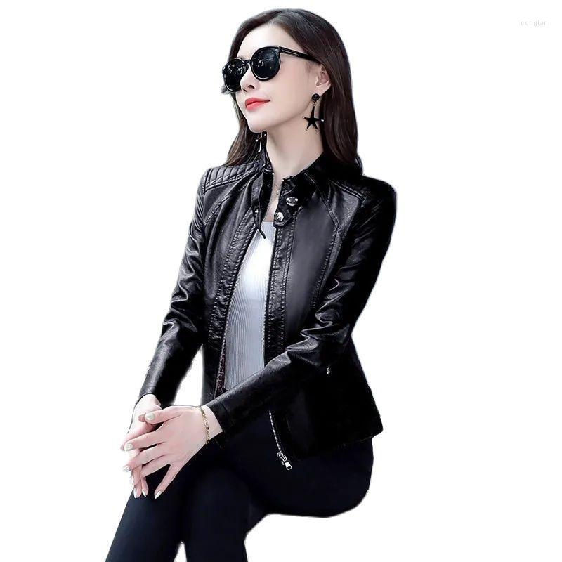 Women' Leather Spring And Autumn Haining Women' Short Middle-Aged Slim Young Mother' Little Jacket Coat Woman, Black
Women' Leather Spring And Autumn Haining Women' Short Middle-Aged Slim Young Mother' Little Jacket Coat Woman, Black