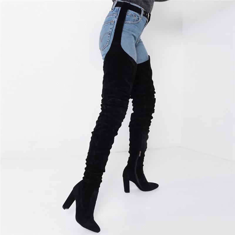 Boots Women Sexy Thigh High Female Winter Thick Heels Shoes Woman's Autumn Over The Knee Botas Large Plus Size, Black
Boots Women Sexy Thigh High Female Winter Thick Heels Shoes Woman's Autumn Over The Knee Botas Large Plus Size, Black