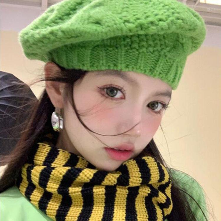 Berets Korean Hollow Simple Solid Color Knitted Beret Hat Female Autumn Winter Breathable Candy Women Painter, Yellow
Berets Korean Hollow Simple Solid Color Knitted Beret Hat Female Autumn Winter Breathable Candy Women Painter, Yellow