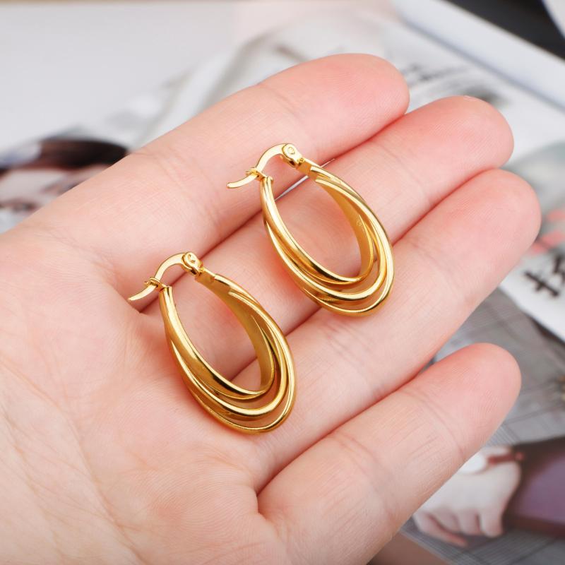 Hoop Earrings Stainless Steel Earring For Women Gold Color Trendy Ladies Fashion Ear Jewelry Shape 2022 E0134
Hoop Earrings Stainless Steel Earring For Women Gold Color Trendy Ladies Fashion Ear Jewelry Shape 2022 E0134