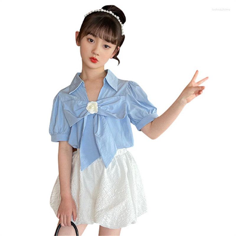 Clothing Sets 2022 Summer Girls Set Beautiful Bow Blouse Vest Shorts Children Suit 2 Pieces Costume Suits 4-13Years Old, Blue
Clothing Sets 2022 Summer Girls Set Beautiful Bow Blouse Vest Shorts Children Suit 2 Pieces Costume Suits 4-13Years Old, Blue