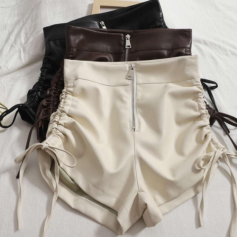 Women's Shorts Drawstring Straight Streetwear Sexy PU Leather Women Fashion Mini High Waist Female Wide-Leg Short Trousers C7951, Black shorts
Women's Shorts Drawstring Straight Streetwear Sexy PU Leather Women Fashion Mini High Waist Female Wide-Leg Short Trousers C7951, Black shorts