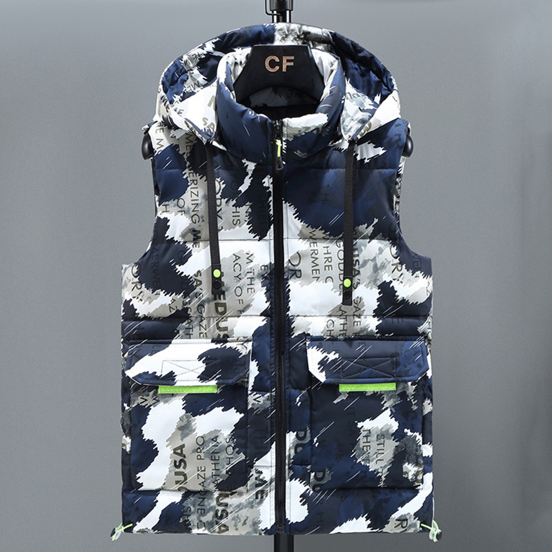 Men's Vests Brand Jacket Winter Vest Hooded Thick Camouflage Sleeveless Waistcoat Man Plus Size Warm Mens Coat 221014, Black
Men's Vests Brand Jacket Winter Vest Hooded Thick Camouflage Sleeveless Waistcoat Man Plus Size Warm Mens Coat 221014, Black
