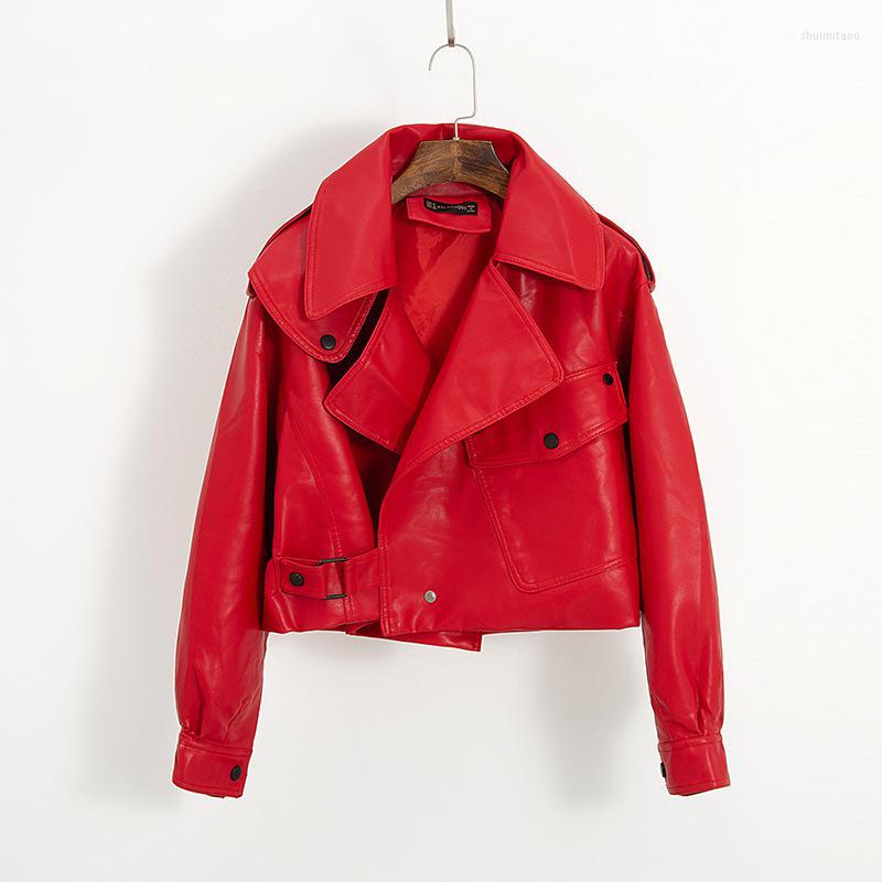 Women' Leather 2022 Spring Women Faux Jacket Biker Red White Coat Turndown Collar PU Motorcycle Jackets Loose Streetwear Outerwear, Beige
Women' Leather 2022 Spring Women Faux Jacket Biker Red White Coat Turndown Collar PU Motorcycle Jackets Loose Streetwear Outerwear, Beige