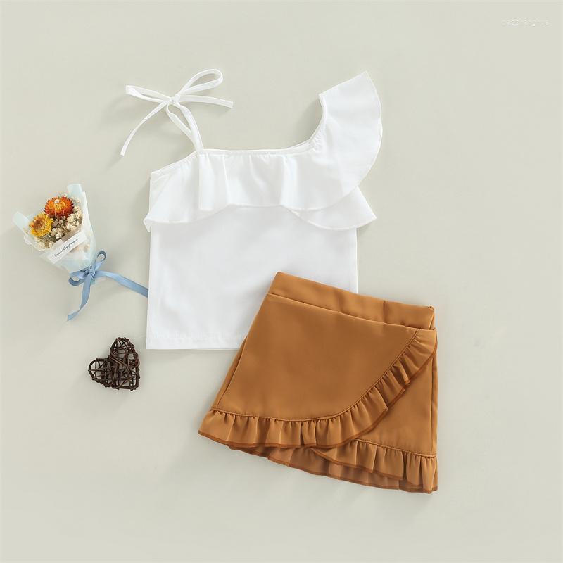 Clothing Sets Toddler Baby Girl Summer Clothes Set Ruffled Sleeveless Sling Vest Elastic Waist A-line Mini Skirt Fashion 2 Pieces, White
Clothing Sets Toddler Baby Girl Summer Clothes Set Ruffled Sleeveless Sling Vest Elastic Waist A-line Mini Skirt Fashion 2 Pieces, White