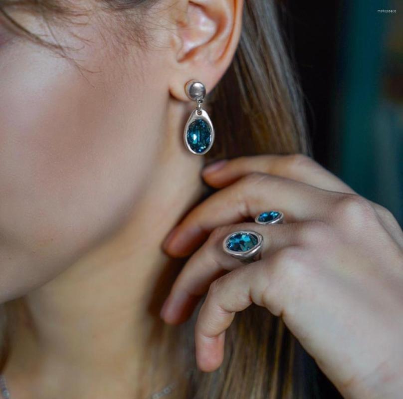 Stud Earrings Spain Blue Diamond Women Unique Anniversary Gift Party Engagement Wedding Jewelry
Stud Earrings Spain Blue Diamond Women Unique Anniversary Gift Party Engagement Wedding Jewelry